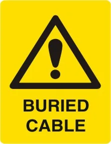 W 269 — WARNING - BURIED CABLE